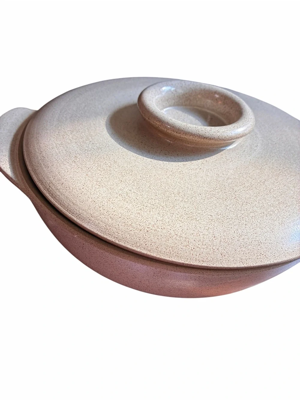Vintage 1950s Heath Ceramics Winged Covered Casserole Sea & Sand